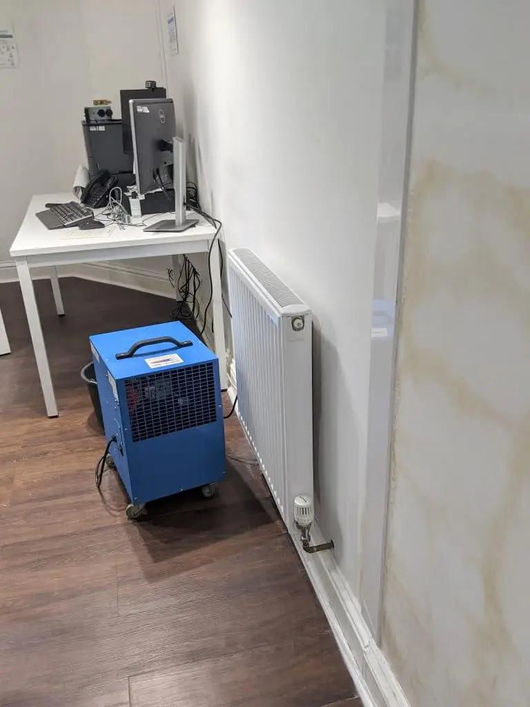 Dehumidifier drying office